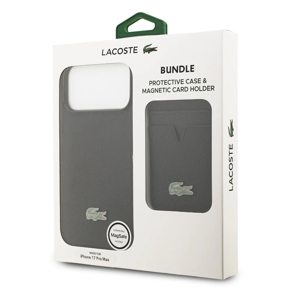 LACOSTE LACOSTEHARD CASE MAGSAFE AND MAGSAFE CARD WALLET BUNDLE