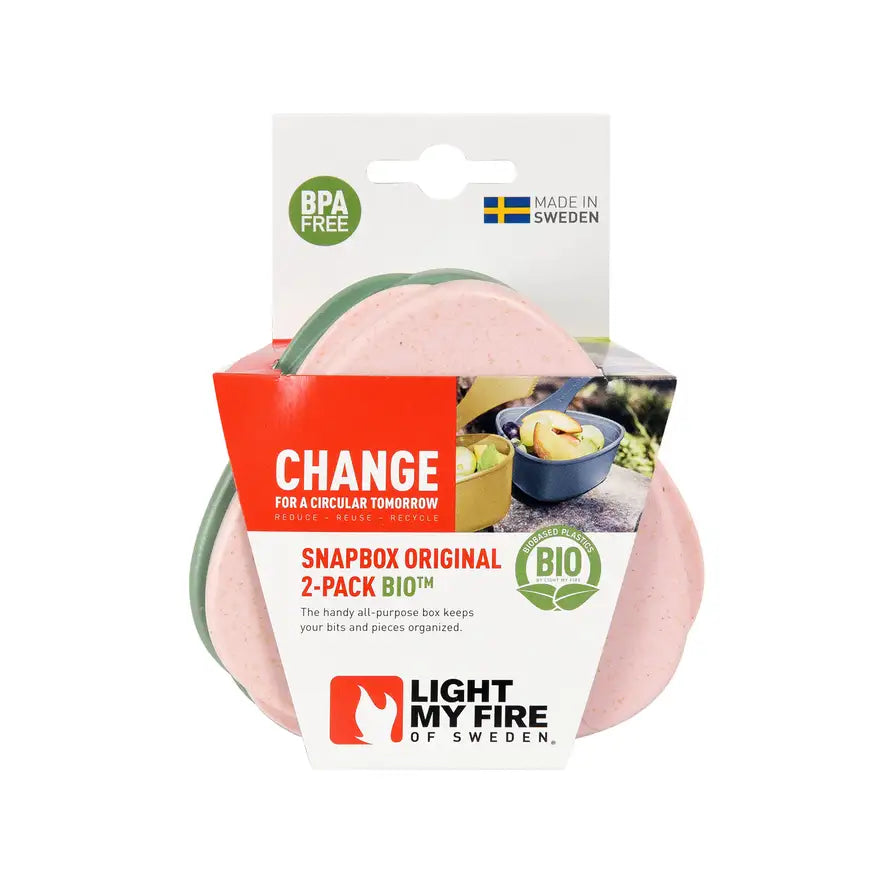 Light My Fire Snapbox BIO 2 Pack Sandy Green Dusty Pink