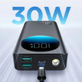 JOYROOM JR-PBF02 30W Power Bank 20000mAh - Black (with USB to Type-C Cable 0. 25m - Black)