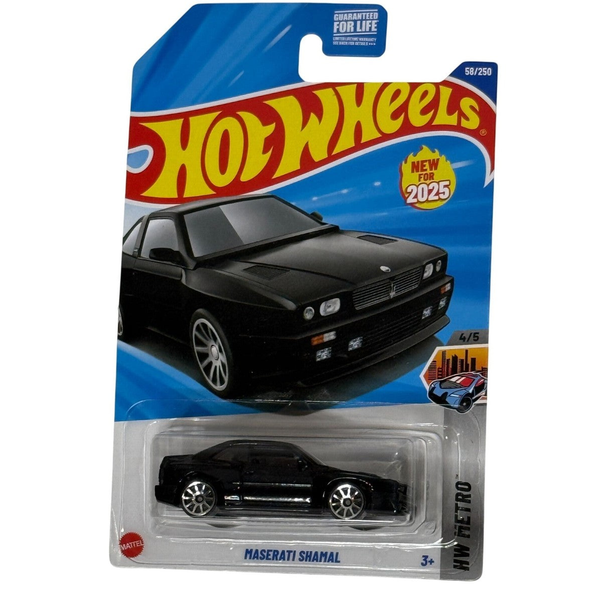 Hot Wheels 2025 Maserati Shamal Black HW Metro 4/5 58/250  1:64
