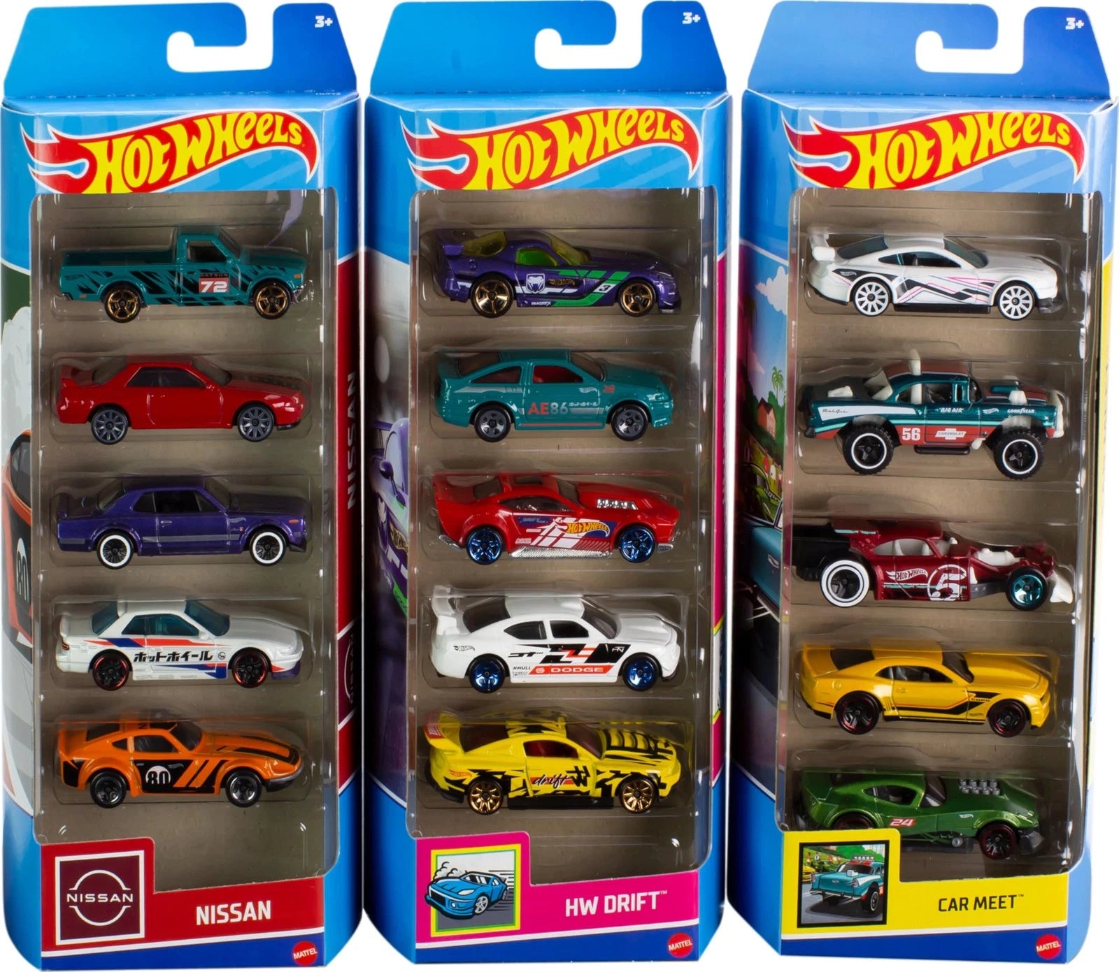 Hot Wheels 5-Car Pack Race Sets- Assortment