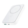 JOYROOM JR-W020 20W Mini Magnetic Wireless Power Bank 10000mAh White with USB to Type-C 0. 25m Cable - White