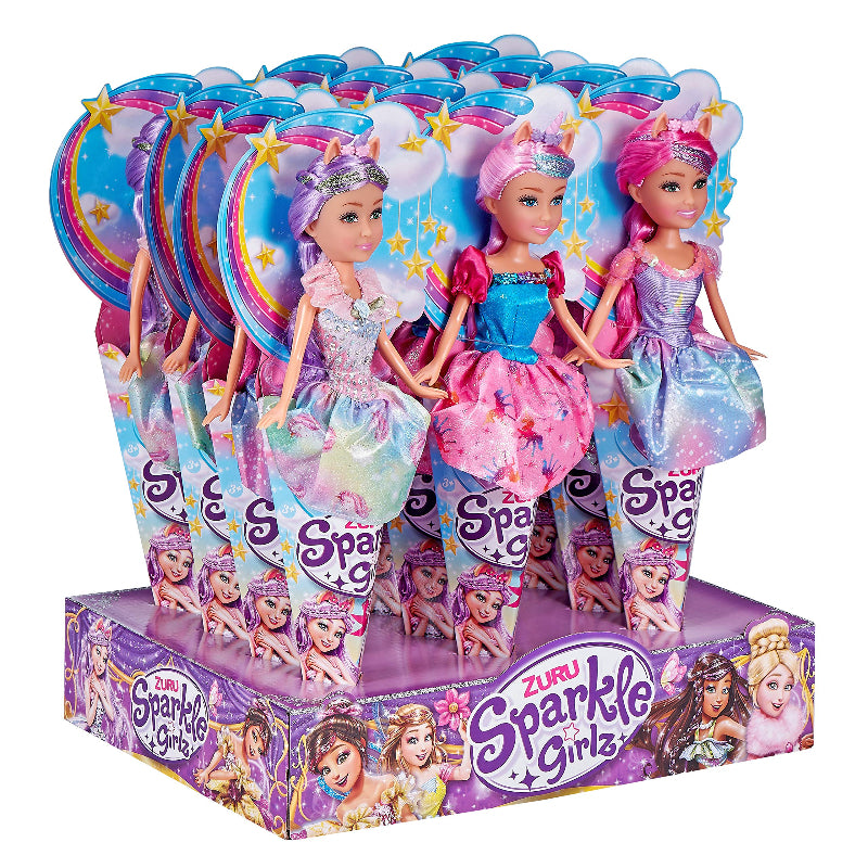 ZURU - Sparkle Girlz | Unicorn Princess Cone Doll Assortment